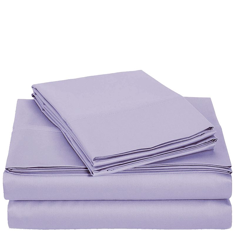 Harper Lane Solid Sheet Set or Pillowcase Pair, Purple, Twin