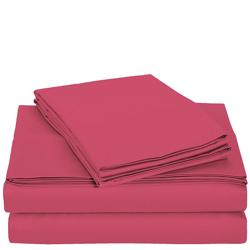 Harper Lane Solid Sheet Set or Pillowcase Pair, Red, King Set