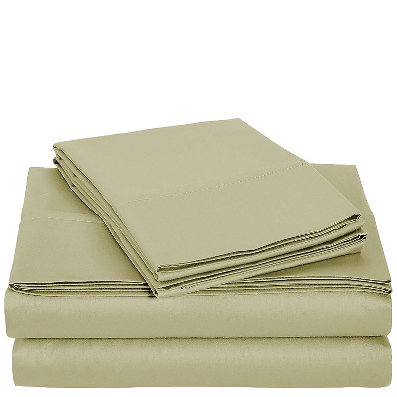 Harper Lane Solid Sheet Set or Pillowcase Pair, Brown, Twin