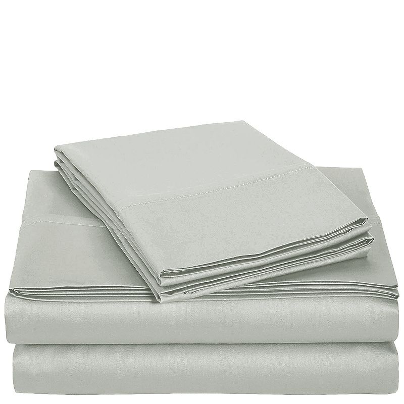 Harper Lane Solid Sheet Set or Pillowcase Pair, Grey, Queen Set