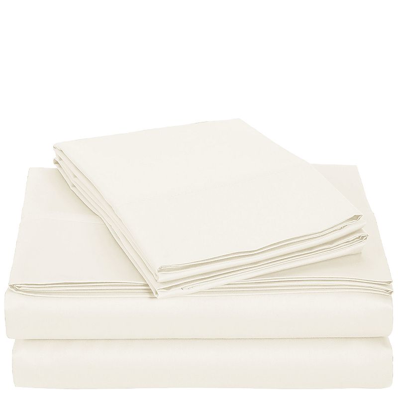 Harper Lane Solid Sheet Set or Pillowcase Pair, White, King Set