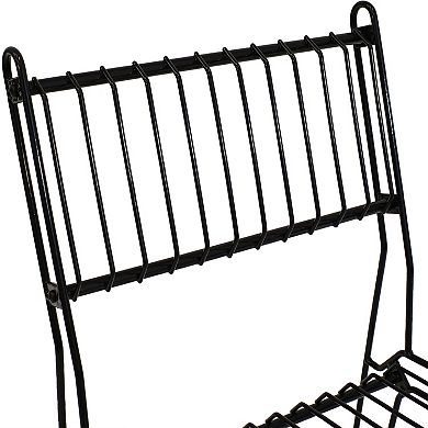 Sunnydaze Indoor and Outdoor Steel Wire Dining Chair - Black