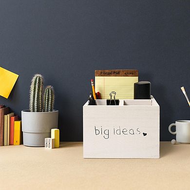 American Art Decor Big Ideas 3-Cubby Desk Organizer Table Decor