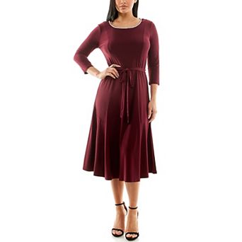 Women's Nina Leonard Sylvia Rhinestone Trim Dress