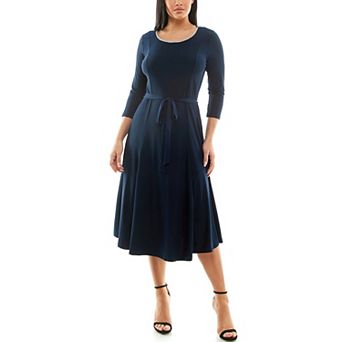 Women's Nina Leonard Sylvia Rhinestone Trim Dress