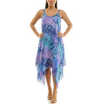 Women's Nina Leonard Uneven Hem Dress