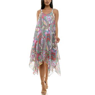 Women's Nina Leonard Uneven Hem Dress