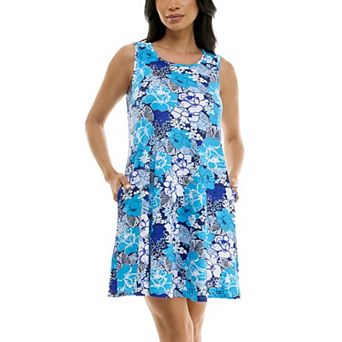 Women's Nina Leonard Sleeveless Trapeze Dress