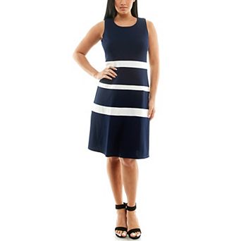 Women's Nina Leonard Colorblock Dress