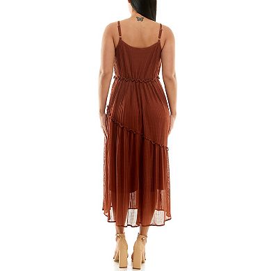 Women's Nina Leonard Pleated Maxi Dress