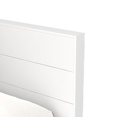 Payne Knotty Oak Wood Frame Queen Platform Bed with Headboard (84.0"x64.2"x40.2")