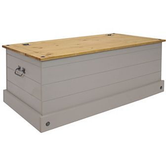 Sunnydaze Solid Pine Trunk with Handles - 39.5" W