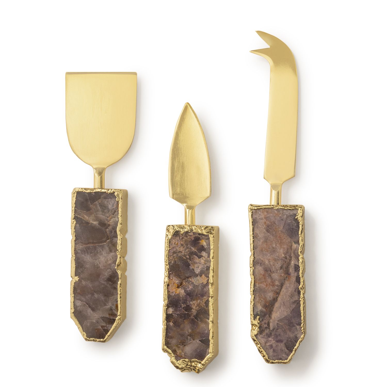 Viski Gold Cheese Knives Set