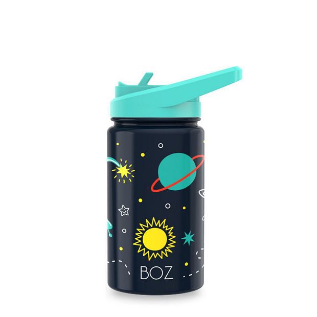 Mini 14oz Kids Water Bottle with Straw Lid, Insulated Water Bottle