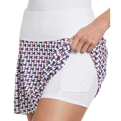 Women's Grand Slam Geo Printed Pleated Tennis Skort