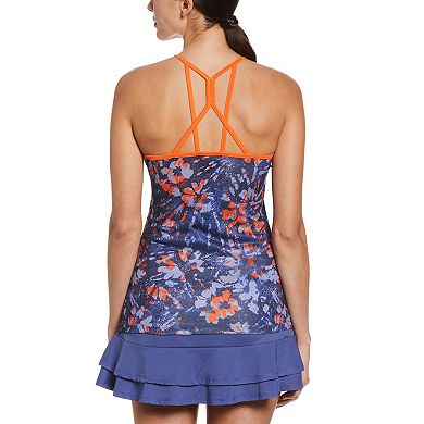 Women's Grand Slam Active Floral Splatter Tennis Tank Top Top