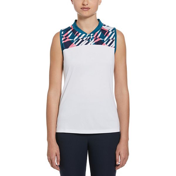 Women's Grand Slam Sleeveless Golf Shirt With Overlapping Back Detail