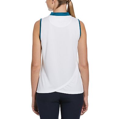 Women's Grand Slam Sleeveless Golf Shirt With Overlapping Back Detail