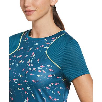 Women's Grand Slam Short Sleeve Golf Shirt With Mesh Sleeves