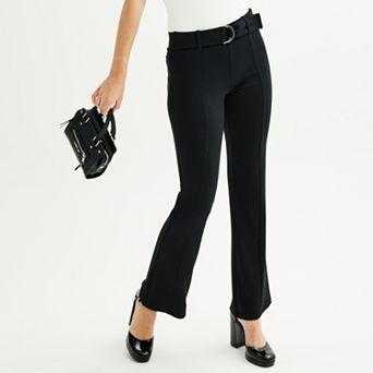 Juniors' SO® High Rise Ponte Flare Pants