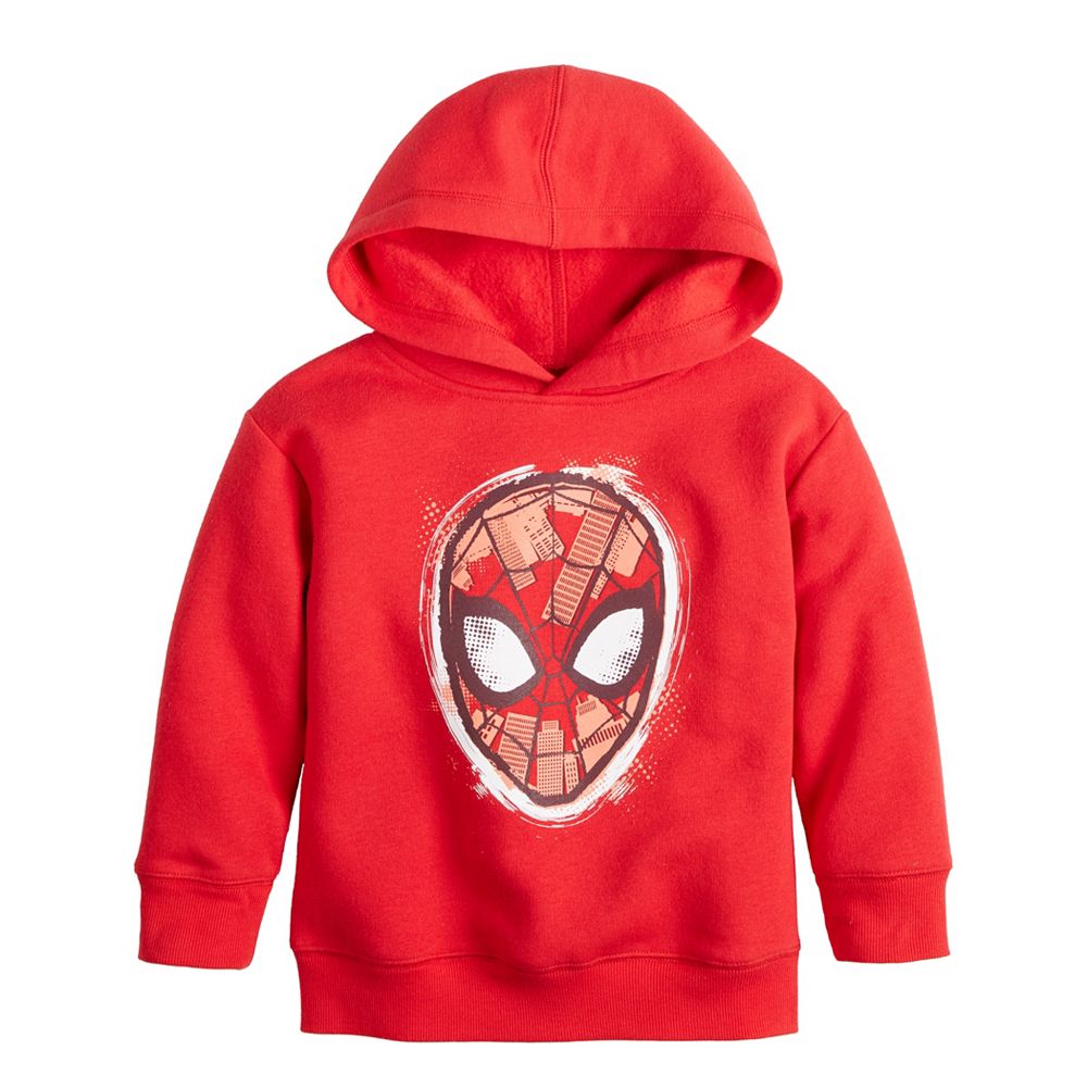 New Baby Boy Winter Dress With Hoodies In Fleece Stuff Style Spiderman In Red Color On Sale