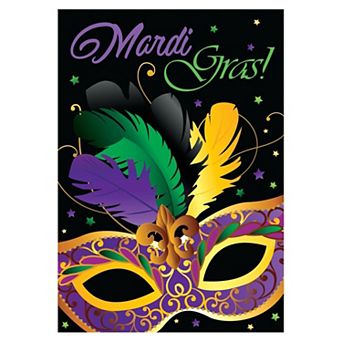 Northlight Mardi Gras Mask Garden Flag