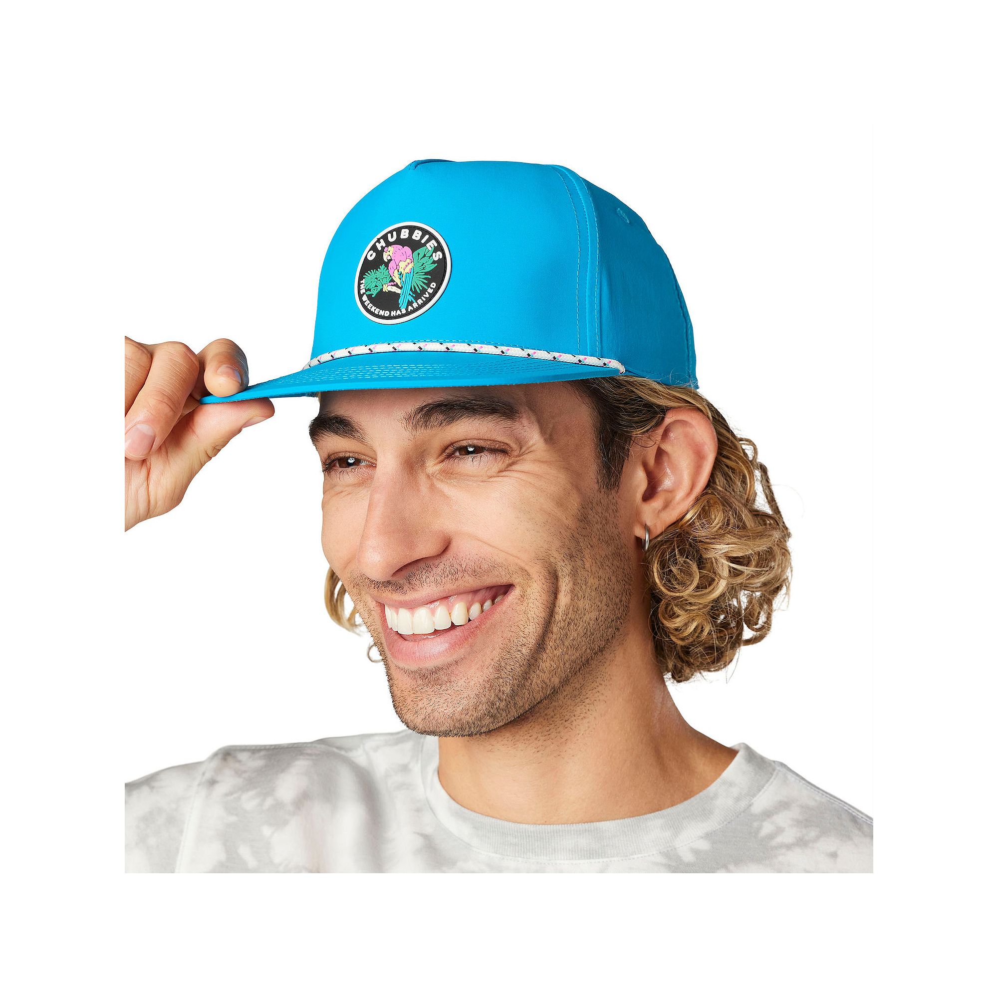 Chubbies Retro Nylon Hat, Bright Blue Retro