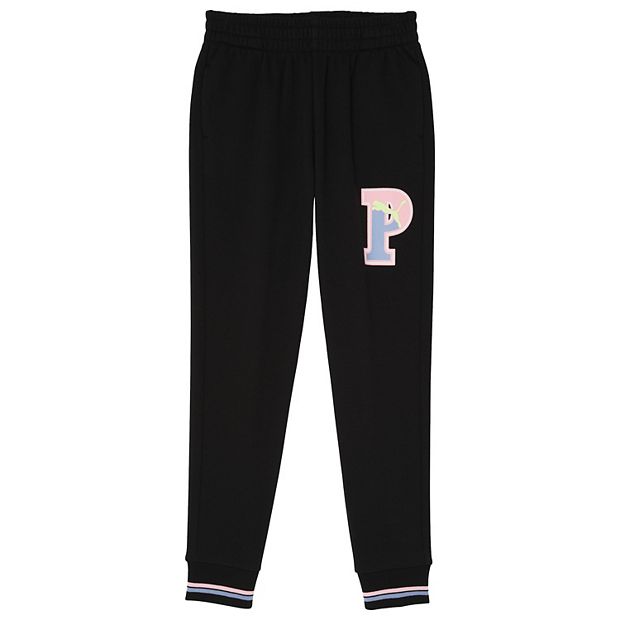 Girls grey puma discount joggers