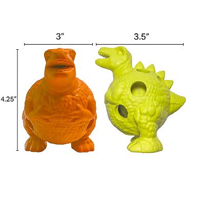 Friends Forever Rubber Dinosaur Chew Toys 2-piece Set