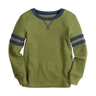 Baby & Toddler Boy Jumping Beans® Long Sleeve Thermal Varsity Tee