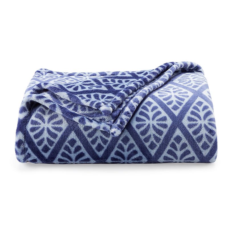 The Big One Oversized Supersoft Plush Throw, Blue