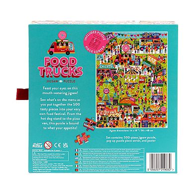 Professor Puzzle USA 500-Piece Food Trucks Jigsaw Puzzle