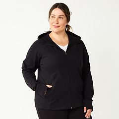 Plus Size Tek Gear® Hooded Mixed-Media Jacket