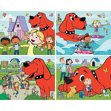 Masterpieces Puzzles Clifford the Big Red Dog 4-Pack Kids Puzzles