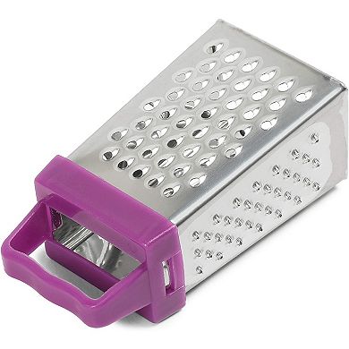 Novelty Mini Stainless Steel Cheese Grater Set (1.5 x 2.9 x 1.15 Inches, 6 Pack)