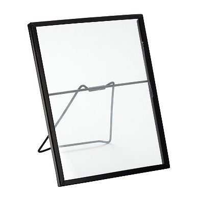 8 Pack Black Glass Frame for Pressed Flowers, 5 x 7 Inch Photos, Floating Picture Frames (6.9 x 8.9 In)