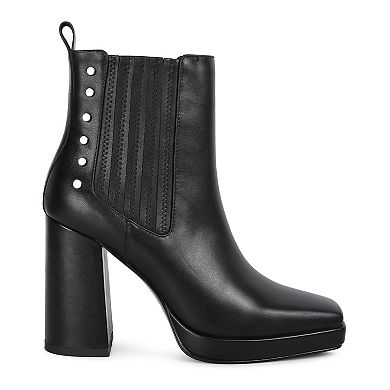 Rag & Co Grape Vine Women's Leather Chelsea Boots