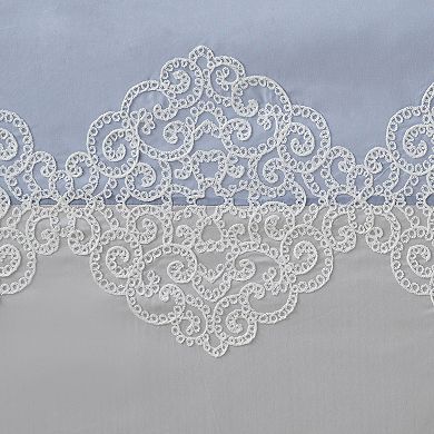 Madison Park Vera Transitional Pieced & Embroidered Shower Curtain