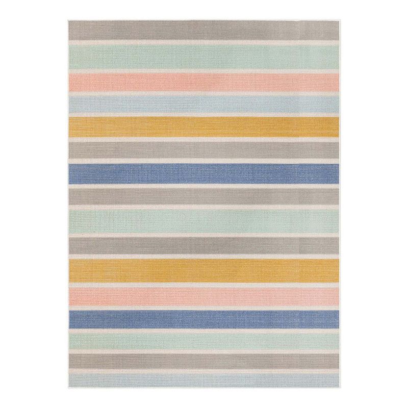 Unique Loom Sacred Lotus Area Rug, Multicolor, 7Ft Rnd