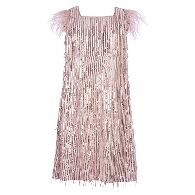 speechless sequin dress Girls 4-16 Speechless Sequin Dress with Feathers