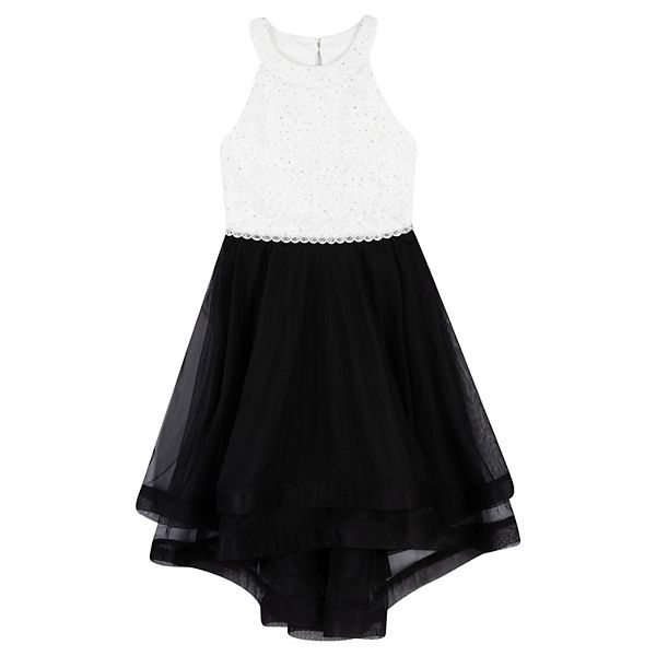 Girls 4-16 Speechless High Low Lace to Tulle Dress