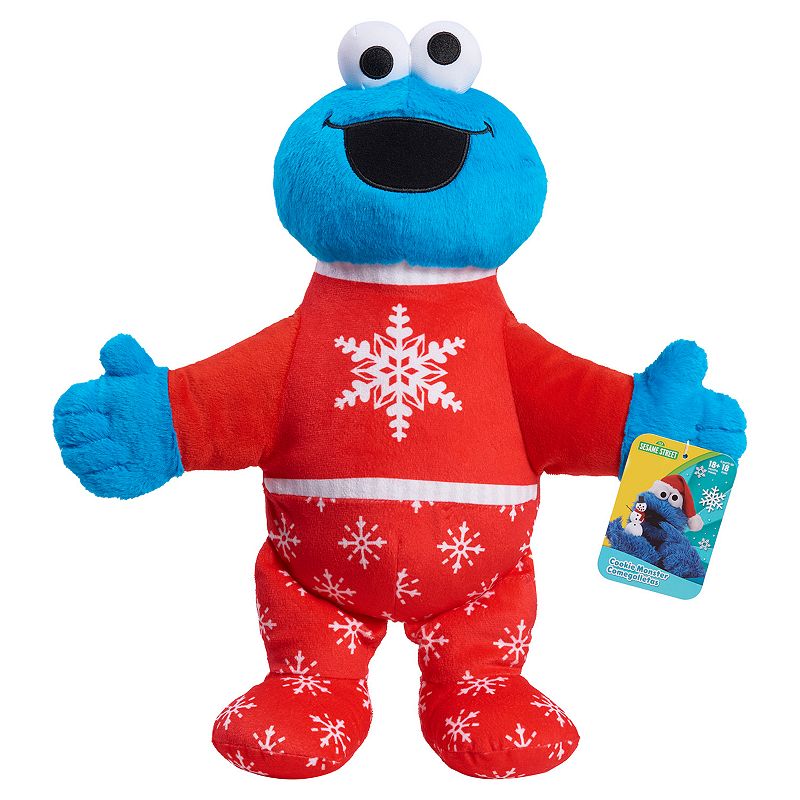 Just Play Sesame Street Cookie Monster Large Holiday Plush Toy, Multi