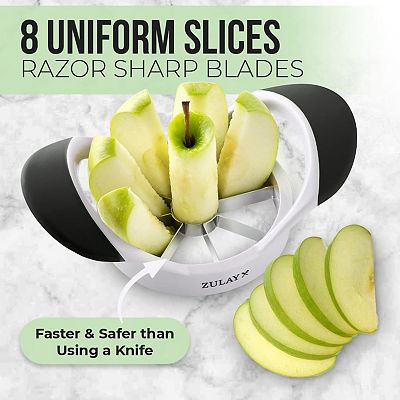 Zulay Kitchen Apple Corer and Slicer With 8 Sharp Blades