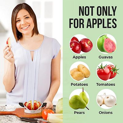 Apple - kuroe Zulay Kitchen Apple Corer and Slicer With 8 Sharp Blades