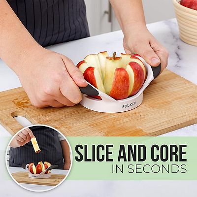 Zulay Kitchen Apple Corer and Slicer With 8 Sharp Blades