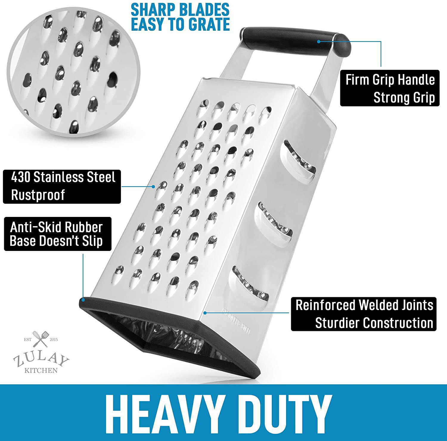 Zulay Kitchen Cheese Grater - Thumbnail 5