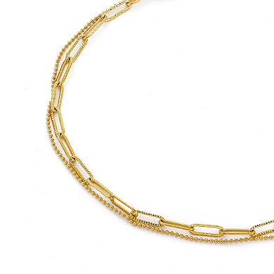 Gold Tone Link Anklet