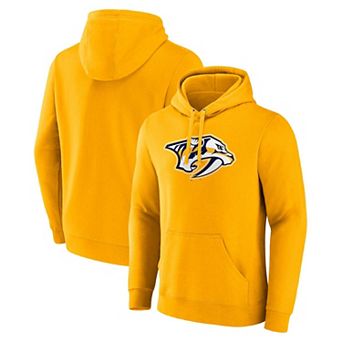 Men's Fanatics Branded Gold Nashville Predators Primary Logo Pullover Hoodie