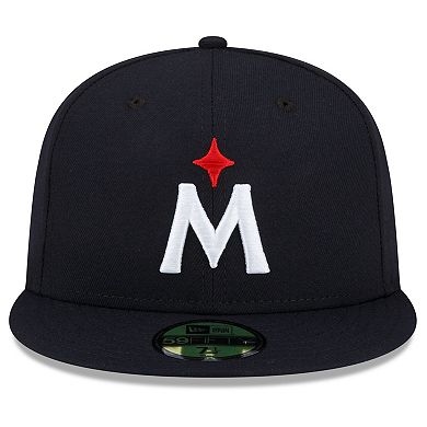 Men's New Era  Navy Minnesota Twins 2023 Authentic Collection Road 59FIFTY Fitted Hat