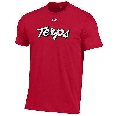 Men's Under Armour Red Maryland Terrapins Throwback Special Game Performance T-Shirt